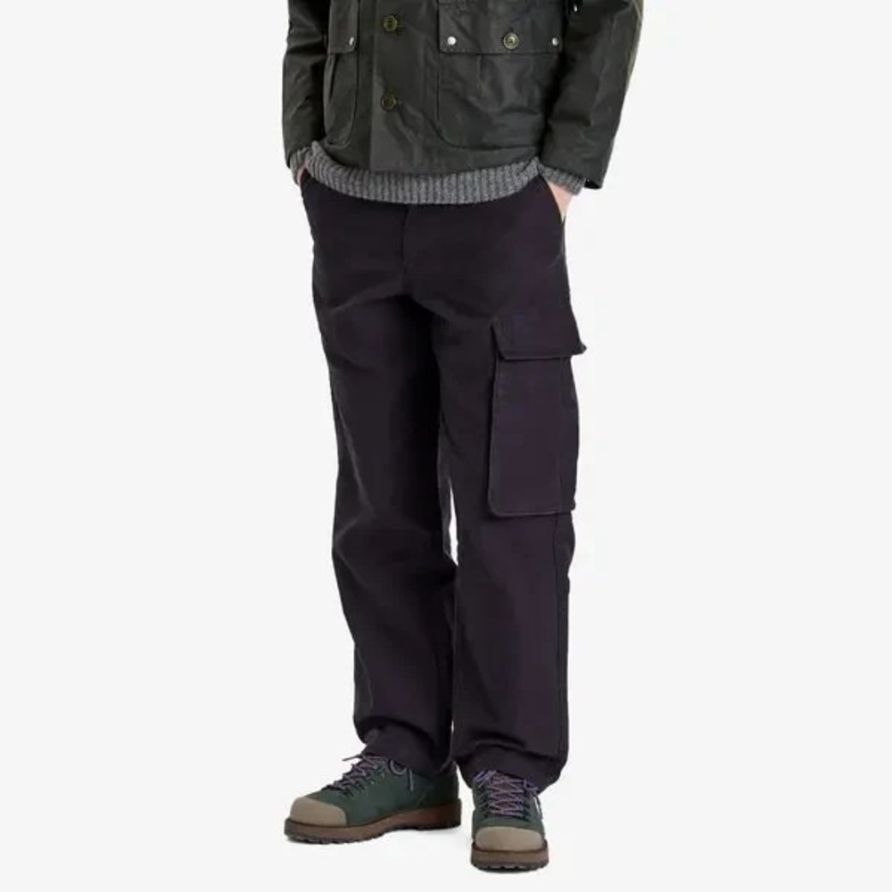 Barbour Heritage Jungle Sateen Cargo Trousers Navy Men 30x31 Loose Fit NWT $210